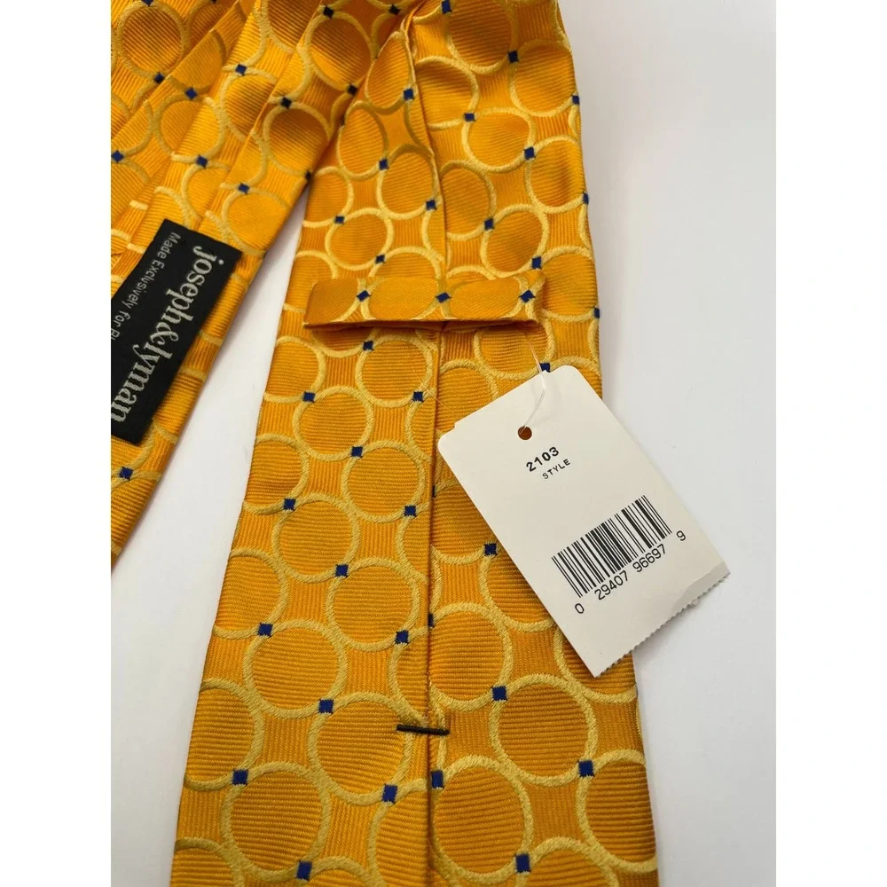 Joseph & Lyman Mens Yellow Geometric Silk Tie Bloomingdales 2103